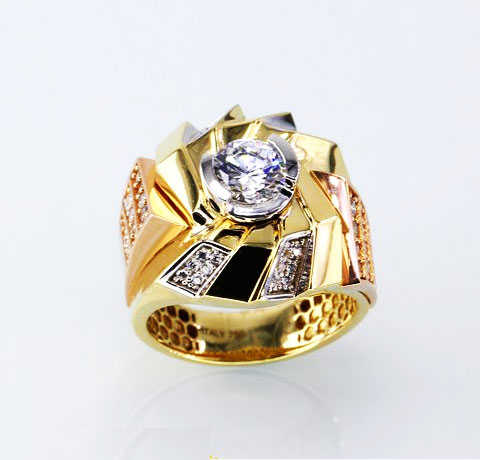 Nhẫn nam đính đá mạ 18k đẳng cấp - shop bình minh