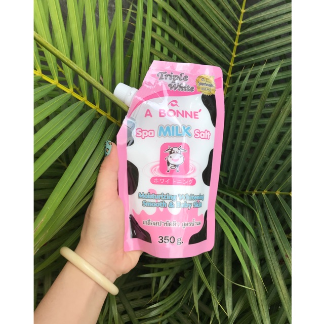 Muối Tắm Bò Tẩy Tế Bào Chết Spa 350G- Muối Tắm sữa bò abonne