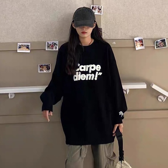 Áo nỉ sweater oversize carpe diem, áo nỉ mới nhất mùa đông 2023 𝘽𝙮.𝘾𝙖𝙢𝙘𝙖𝙢