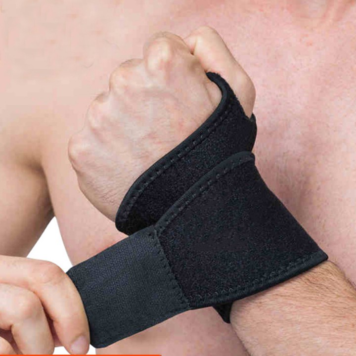 Đai cuốn cổ tay Aolikes al 1538 có xỏ ngón cái băng quấn thể thao bảo hộ vệ tập gym thể hình
