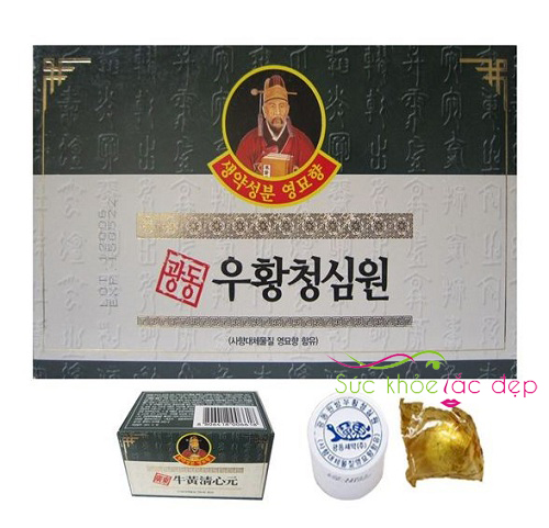 [ FREESHIP KHUYẾN MẠI CHÍNH HÃNG ] An Cung Ngưu Hoàng Hoàn Hàn Quốc Kwangdong Hộp Xanh 10Viên