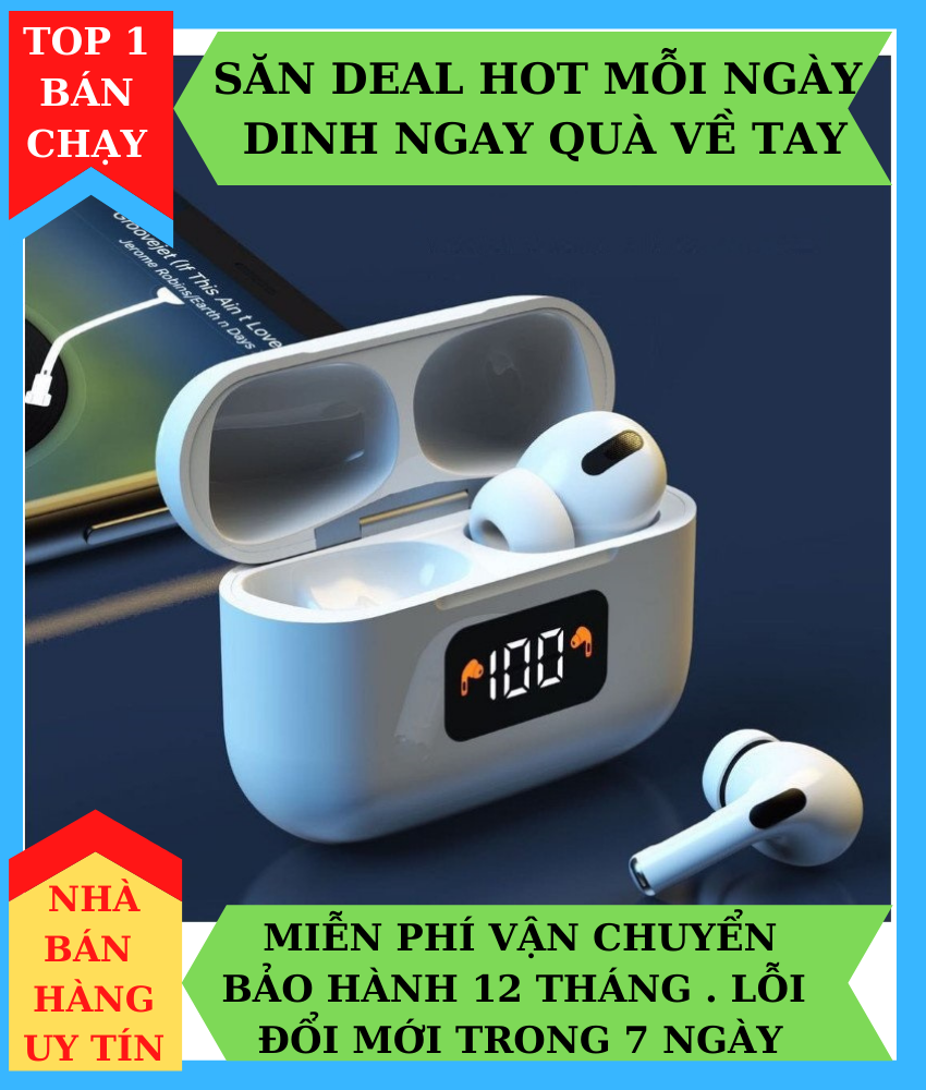 [SALE OFF 50%] Tai Nghe Bluetooth INPODS PRO 3 LED - Tai Nghe Bluetooth Không Dây - Hỗ Trợ SIRI - Nâng Cấp Màn Hình LED LCD - Tai Nghe Bluetooth Giá Rẻ - Tai Nghe Buetooth Nhét Tai Không Dây -Tích Hợp Với Tất Cả Dòng Smart Phone SAMSUNG, IPhone,..