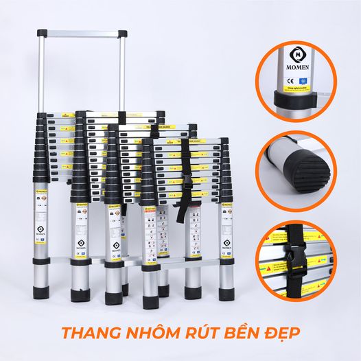 Thang nhôm rút gọn nhập khẩu đức momen chính hãng - đủ mẫu từ 3m2 đến 5m