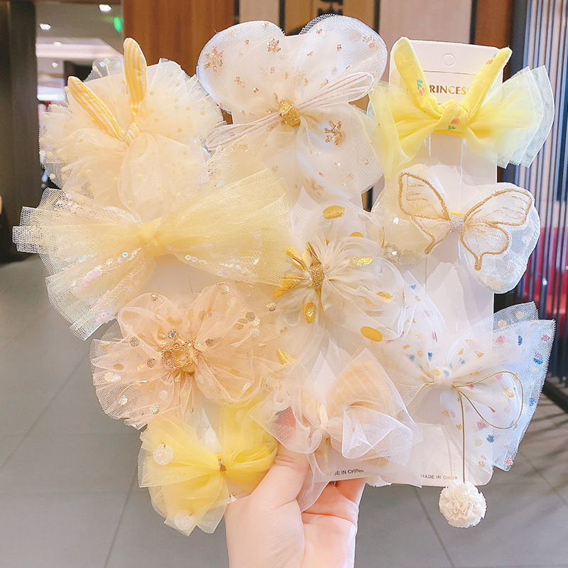 Set kẹp tóc BẢN TO kẹp nơ đáng yêu lộng lẫy cho bé gái