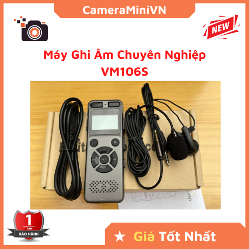 Máy ghi âm chuyên nghiệp sony vm106s, máy ghi âm mini lọc tiếng ồn tuyệt đối, máy ghi âm mini giau kin, pin 8 ngày bộ nhớ 1500 giờ ghi. bảo hành 12 tháng, lỗi đổi mới.
