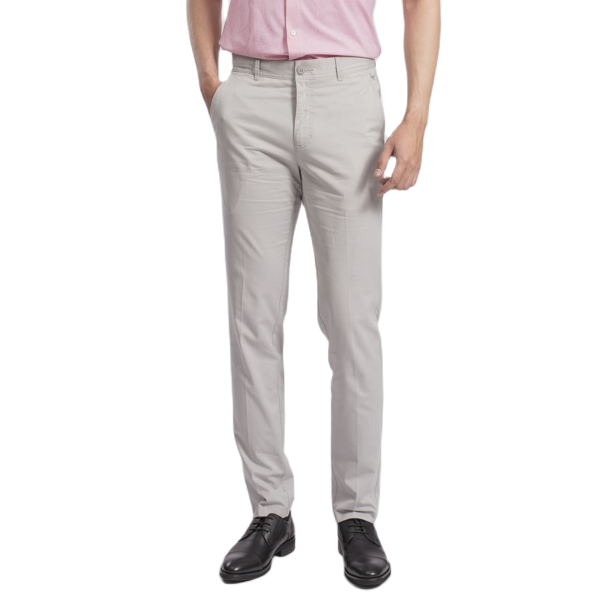 Quần kaki Aristino AKKR0309 (AKKR03) - Dáng Slim fit - Chất liệu Cotton - Màu Xám 118