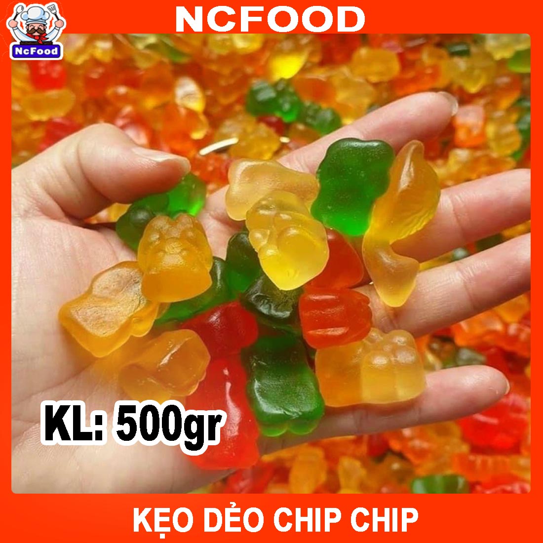 Kẹo Dẻo Chip Chip Vị Trái Cây 500gr (NCFOOD)