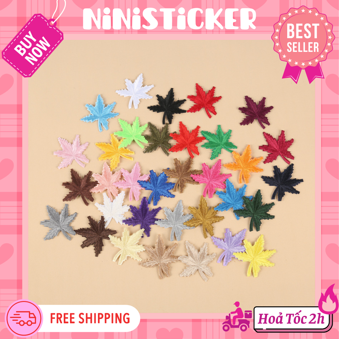 (Nhiều Màu) Iron Patch, Miếng Ủi Thêu Quần Áo, Sticker Vá Đồ Rách Hình Hoa Lá Nhỏ Đánh Dấu Đồ Đồng Phục Ninisticker