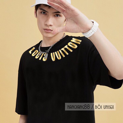 Nguyen Nam Fashion [Hình Thật] Áo Thun Nam Nữ Tay Lỡ Chữ Lou.is Phản Quang Vòng Cổ Chất Cotton Cao Cấp A1