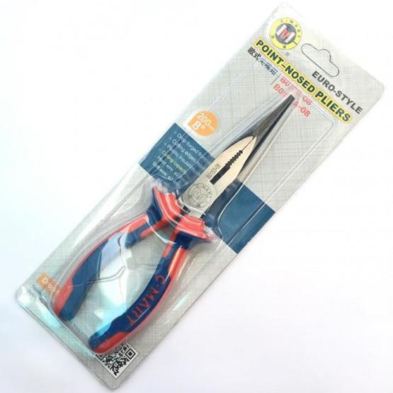 Kìm nhọn cán đỏ xanh 200mm/8″ b0153-08 c-mart
