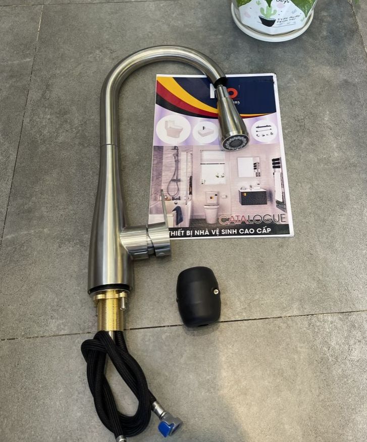 [HCM]Vòi rửa bát nóng lạnh Inox 304 Vòi rút đa năng vòi nước tăng áp cao cấp (tặng dây cấp )