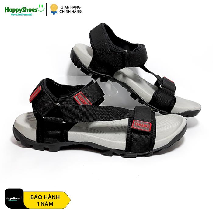 [SIÊU PHẨM] Dép Sandal nam quai chéo, vải dù chắc chắn, đế cao su 100% có rãnh chống trượt an toàn, quai dán điều chỉnh tiện lợi TRM10, Happyshoesvn
