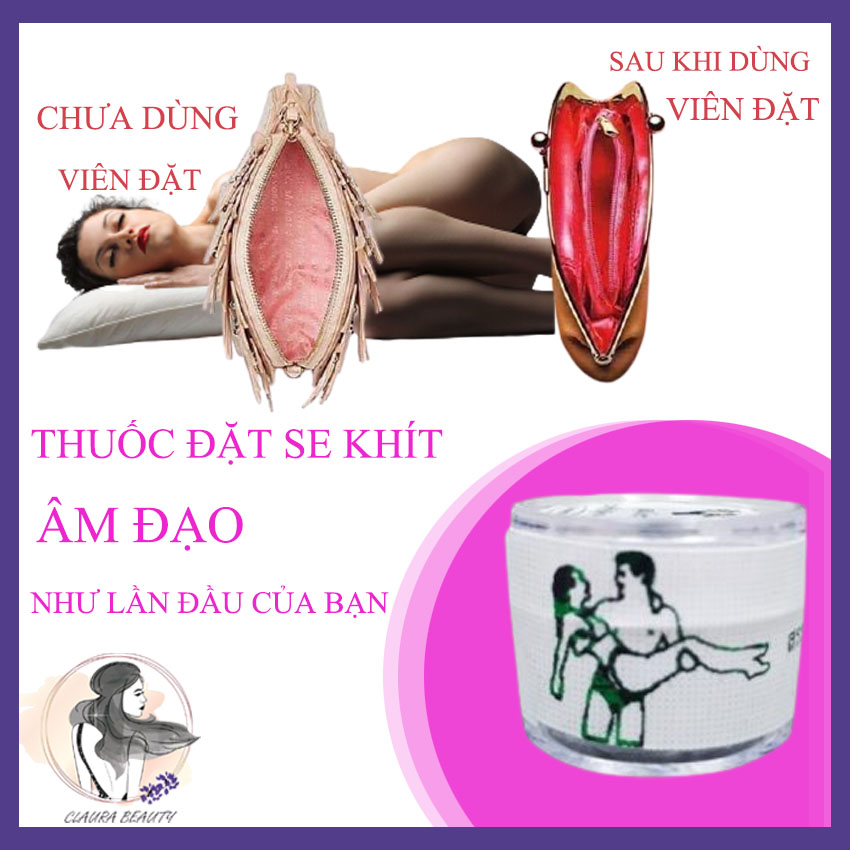 Chính hãng viên đặt se khít phụ khoa thái lan hũ 10 viên - se khít vùng kín - claura beauty