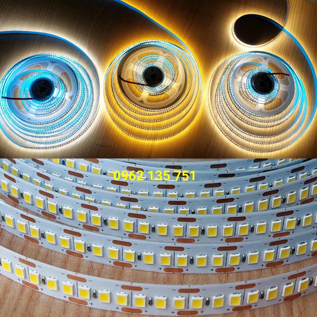 Cuộn led dây dán 12v / 5m - 240 led màu trắng - vàng - trung tính
