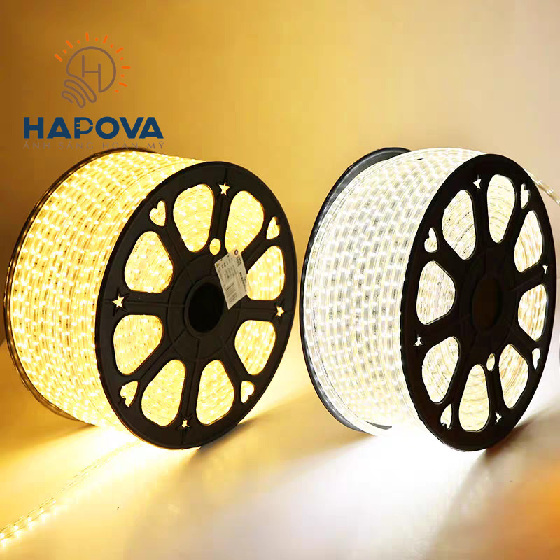 Combo 3M, 5M, 10M kèm nguồn led dây 2 hàng hắt trần HAPOVA 2835 quấn cây siêu sáng loại 1