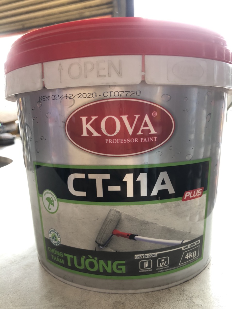 Chống thấm kova ct-11a tường 4kg / thùng 20kg .