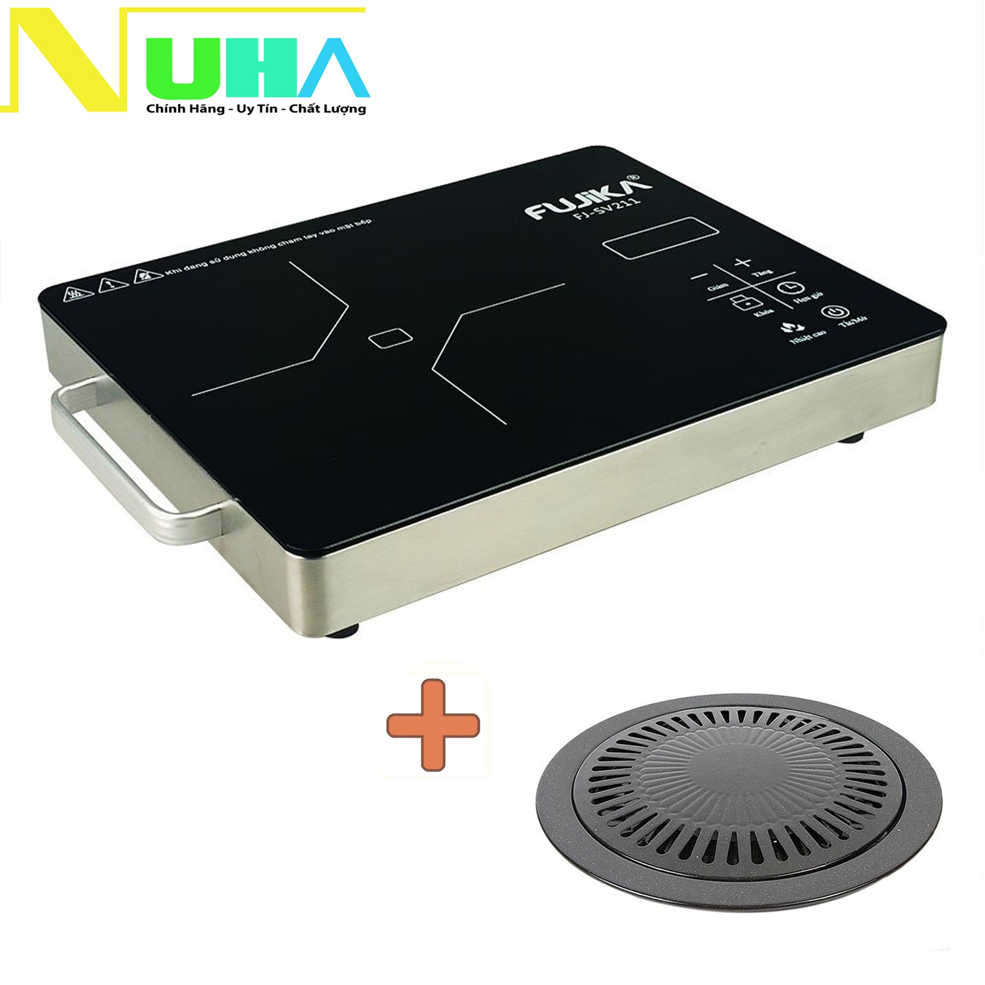 [TẶNG BỘ VỈ NƯỚNG]Bếp hồng ngoại Fujika FJ-SV211/ NK MEDIA SV222 công suất 2000W mặt kiếng cường lực-Hàng chính hãng