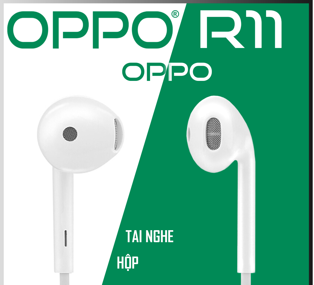 Tai nghe oppo r11 - tai nghe nhét tai op r11 trắng có bảo hành 100%