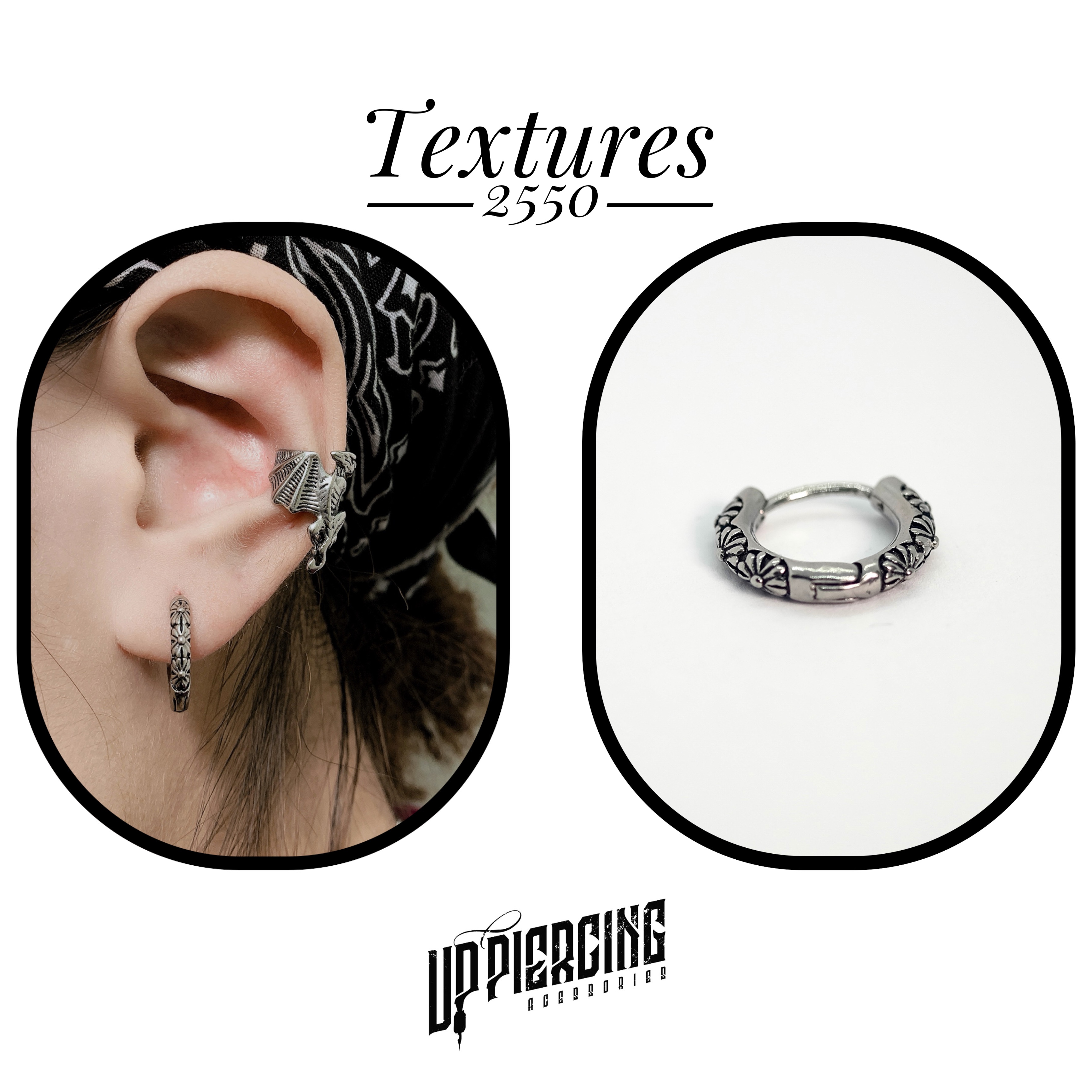 Khuyên tai tròn chrome hearts