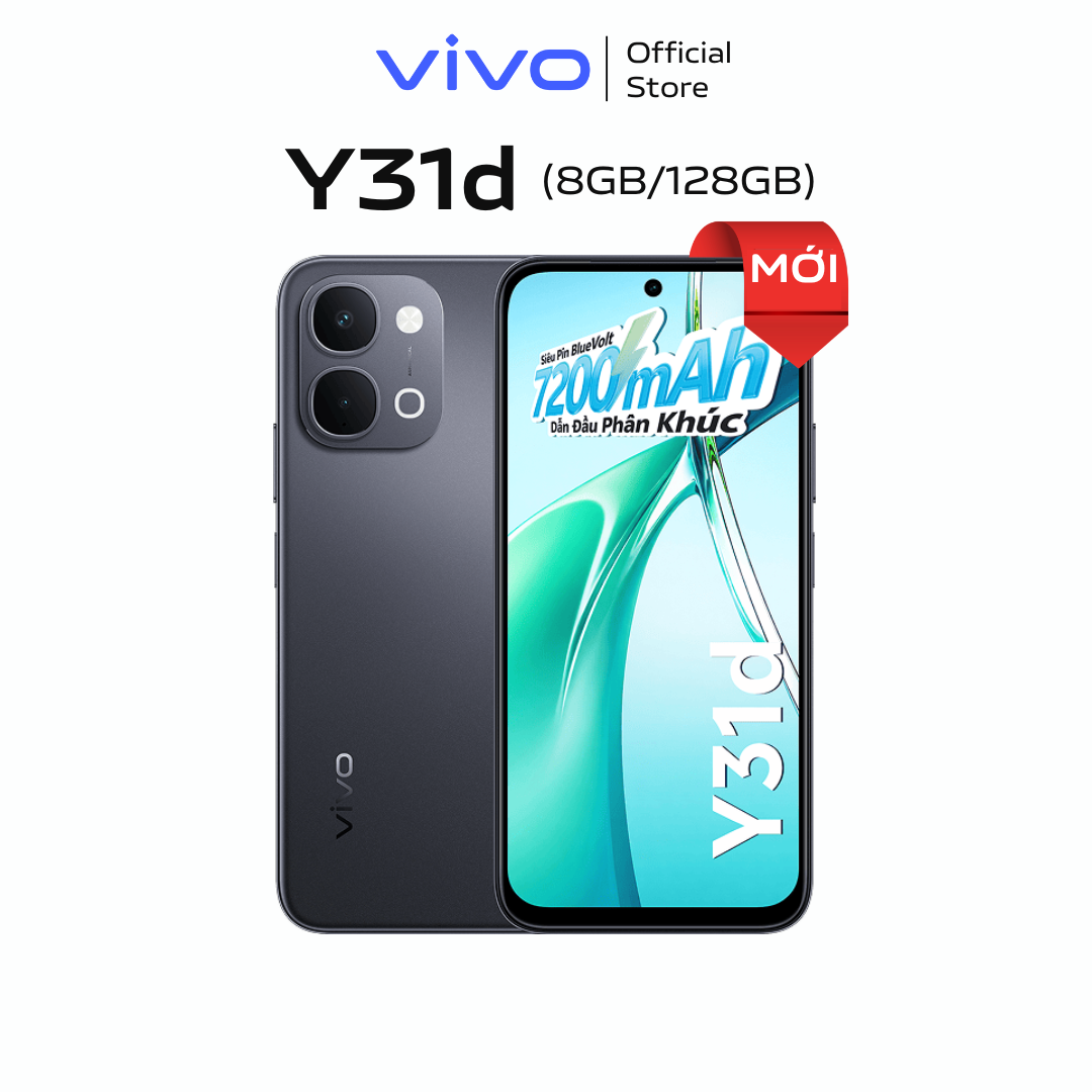 Điện thoại vivo Y31d (8GB/128GB) - Chính hãng - 1 Đổi 1 tháng đầu tiên - Bảo hành 12 tháng