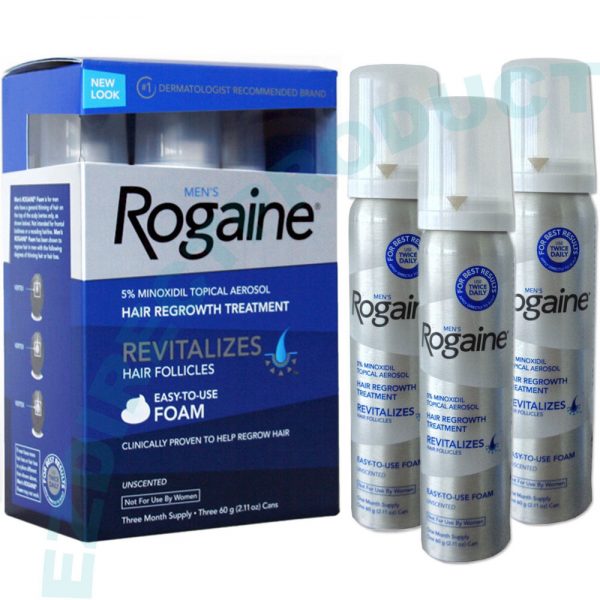 Bọt mọc tóc Men's Rogaine Revitalizes Hair Regrowth Foam dành cho nam của Ý hộp chai 60ml