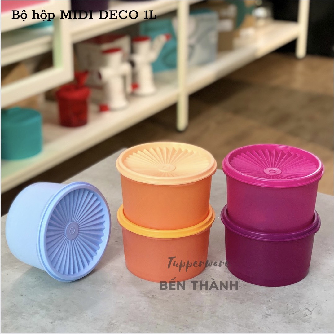 Bộ hộp trữ mát/khô midi deco 1l set 5