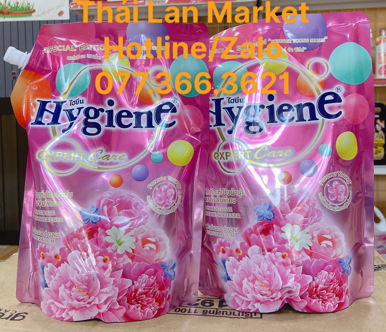 Nước xả vải thái lan đậm đặc hygiene 1100ml / 1150ml thái lan market