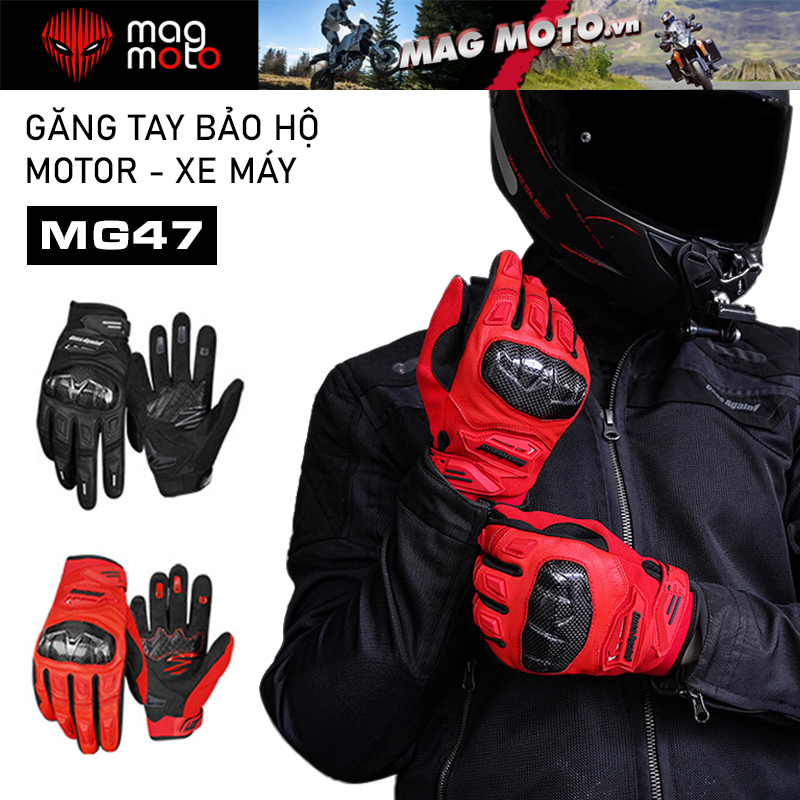 Găng tay bảo hộ Motor - Xe máy MG47 Gù Carbon - Da dê dẻo cực kỳ thoải mái