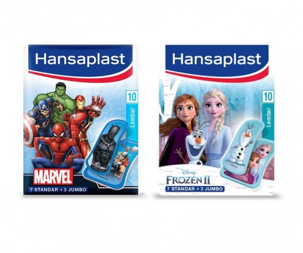 Gói 10 Miếng Băng Cá Nhân Hoạt Hình Cho Bé Hansaplast Marvel & Frozen Thương Hiệu Đức