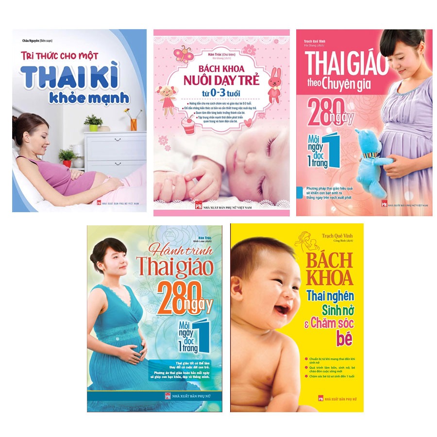 Sách Combo Hành Trình Thai Giáo + Bách Khoa Thai Nghén + Bách Khoa 0