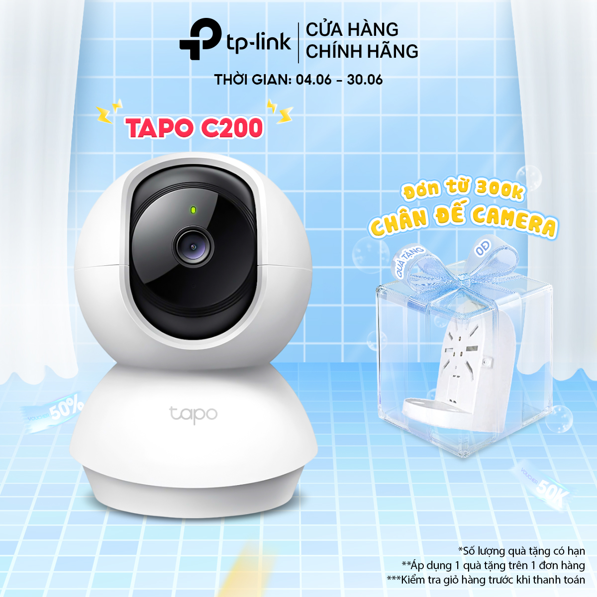Camera IP Tapo C220 - 4MP, Quay Quét 360 Độ, Hỗ Trợ Cloud Storage