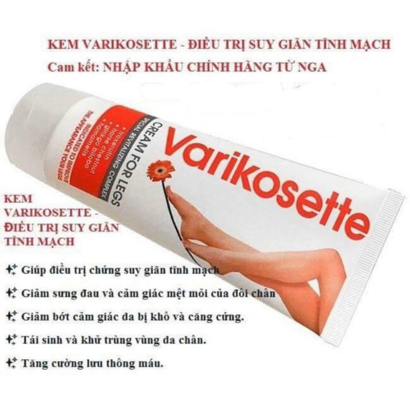 Kem bôi suy giãn tĩnh mạch Varikosette Cream For Legs-Nội địa Nga