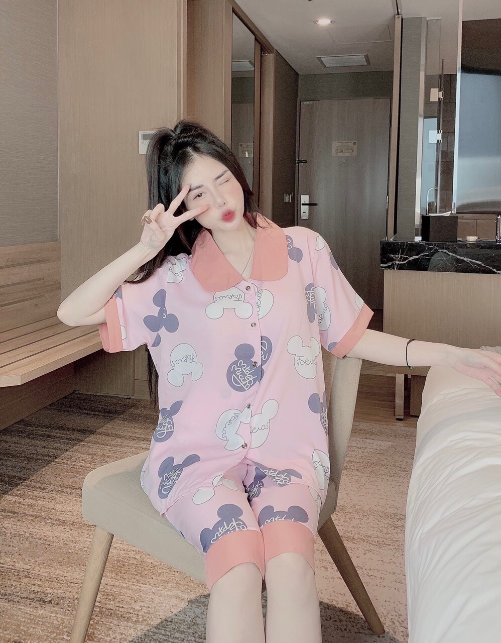 Đồ bộ nữ, đồ ngủ nữ 2 dây quần đùi , đồ bộ mặc ở nhà nữ ,Đồ ngủ 2 dây , Bộ đồ ngủ mặc nhà.