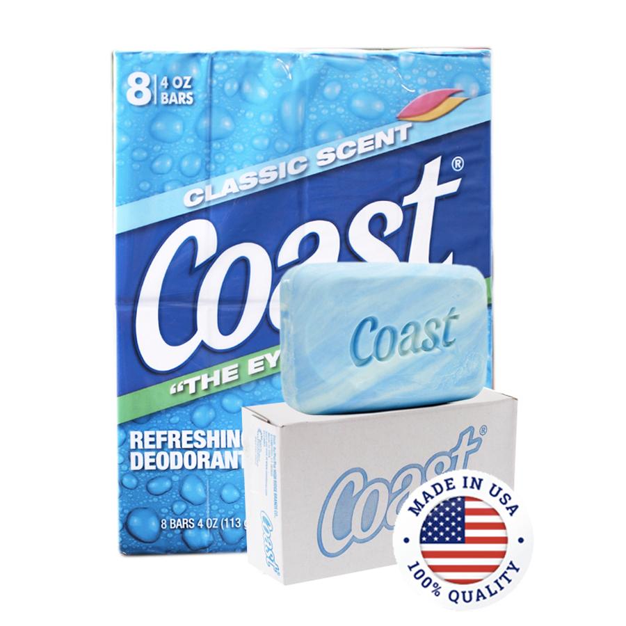 LỐC 8 CỤC XÀ BÔNG COAST SÁT KHUẨN SẠCH DA - NHẬP KHẨU MỸ - 113g/cục