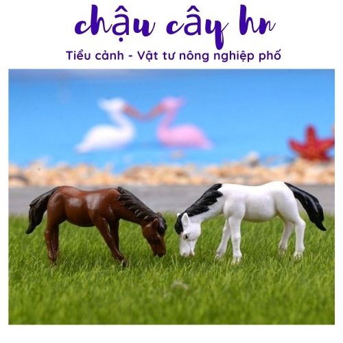 Tiểu cảnh trang trí - 𝐂chú ngựa phụ kiện trang trí 𝐓𝐞𝐫𝐫𝐚𝐫𝐢𝐮𝐦 sen đá xương rồng, cây cảnh mini, cây để bàn