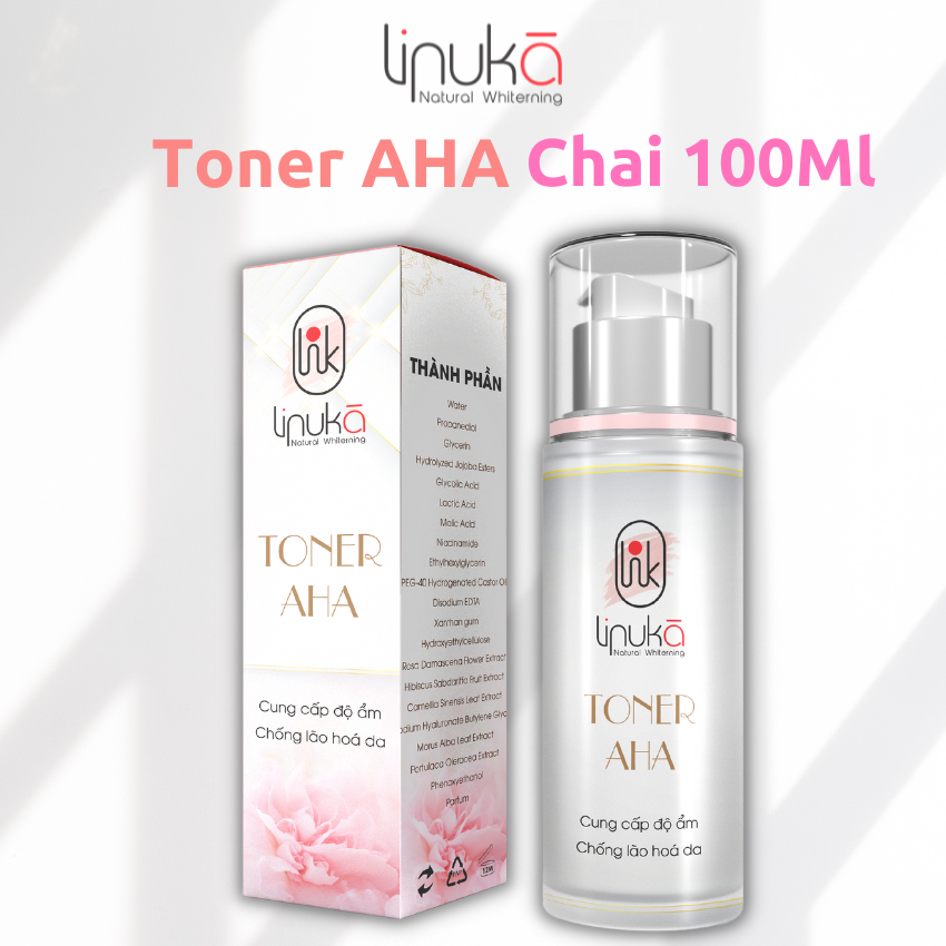 Toner cho da dầu mụn dưỡng ẩm, dưỡng trắng là nước cân bằng da cho cả da nhạy cảm 100ml LINUKA