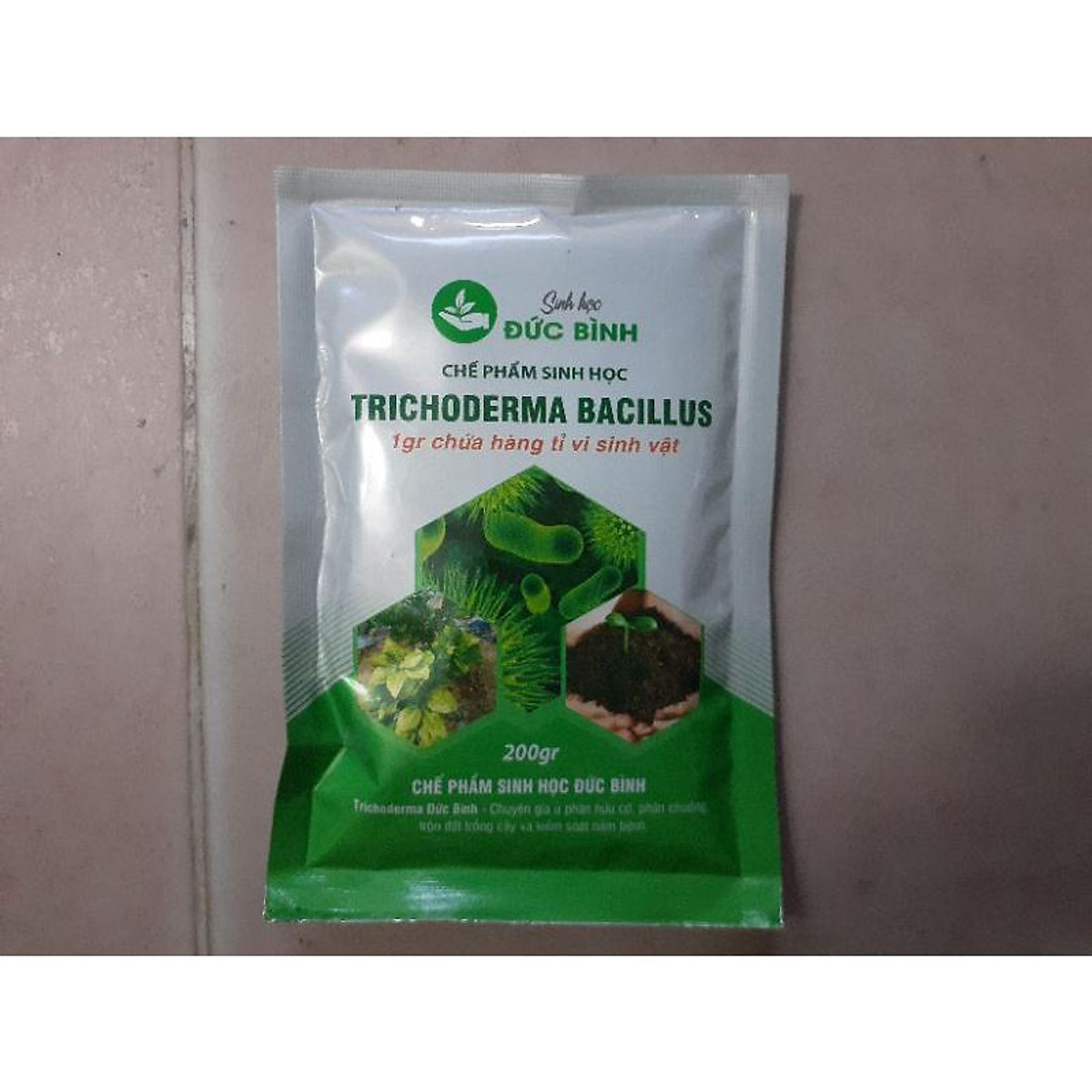 Chế phẩm sinh học trichoderma đức bình gói 200g - giúp tăng chất lượng sản phẩm