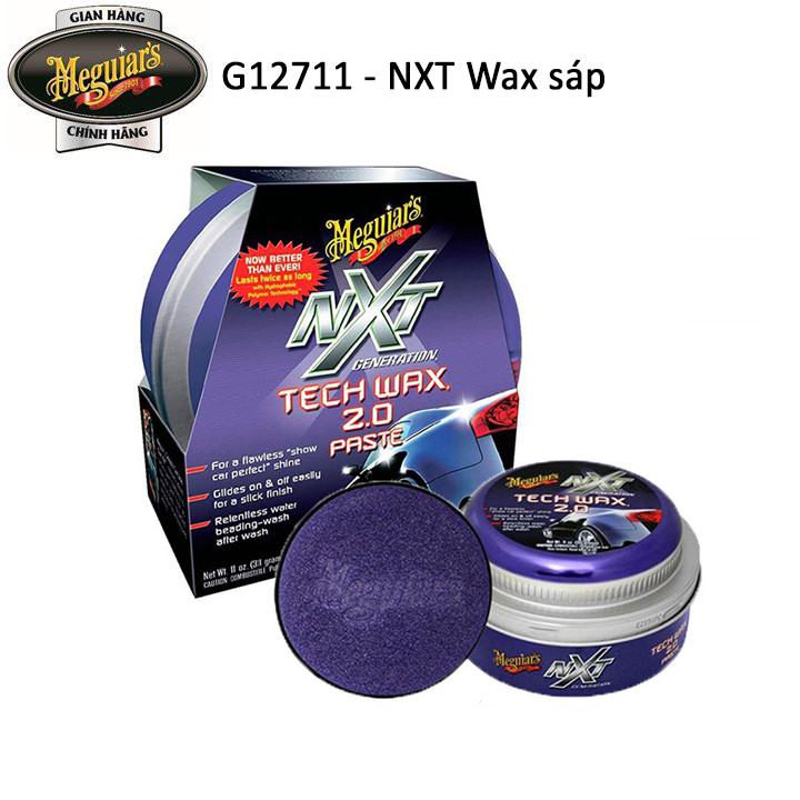 Meguiar's Wax bóng bảo vệ sơn dạng sáp Meguiar's dòng NXT - NXT Generation Tech Car Wax Paste 2.0 - G12711, 311g