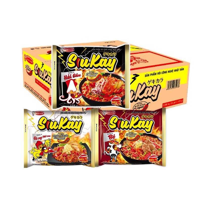 Mì SiuKay trộn, nấu 128g đủ vị