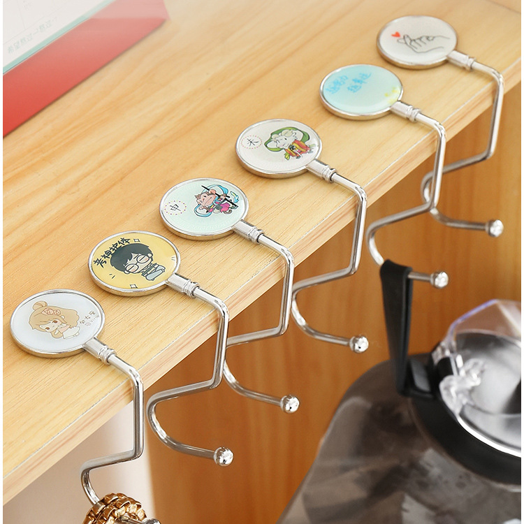 Móc Treo Đồ Gắn Bàn Kim Loại Chịu Lực, Móc Treo Túi Xách Tiện Lợi, Nhỏ Gọn, Bền, Không Gãy