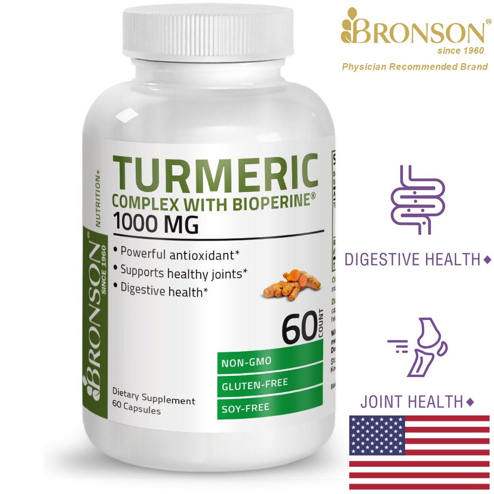Organic Vitamin Turmeric Curcumin Extract - 60 120 viên Mỹ