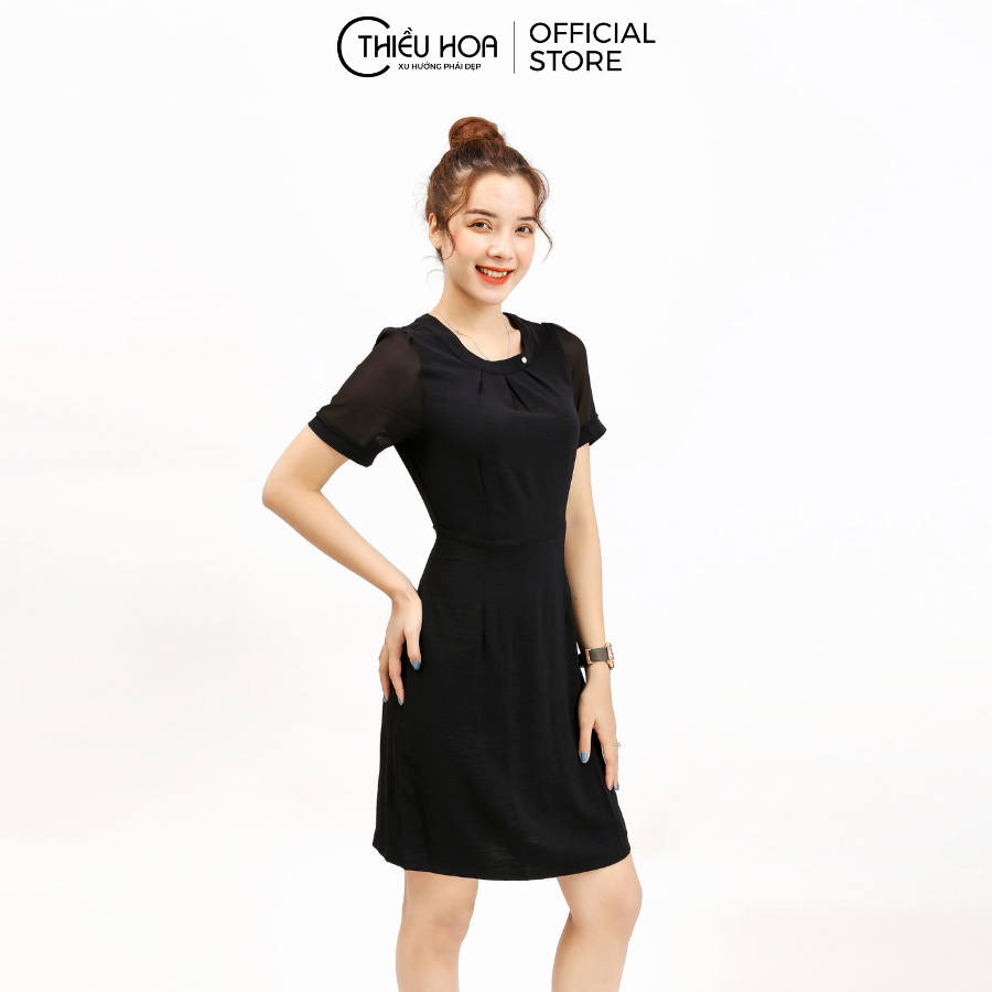 Đầm nữ ôm body chất chiffon siêu mát thiều hoa p1243