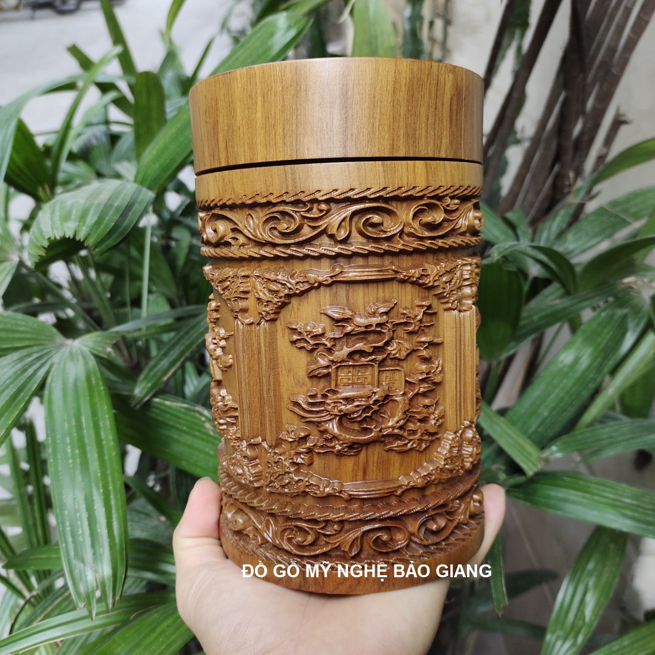 Hộp chè hộp trà gỗ bách xanh loại SẮC NÉT
