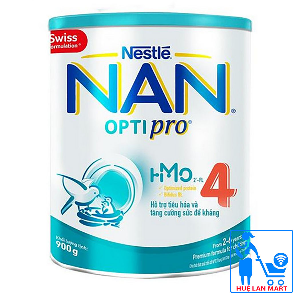 Sữa Bột Nestlé NAN Optipro 4 - Hộp 900g (Cho trẻ 2~6 tuổi) - Huệ Lan Mart