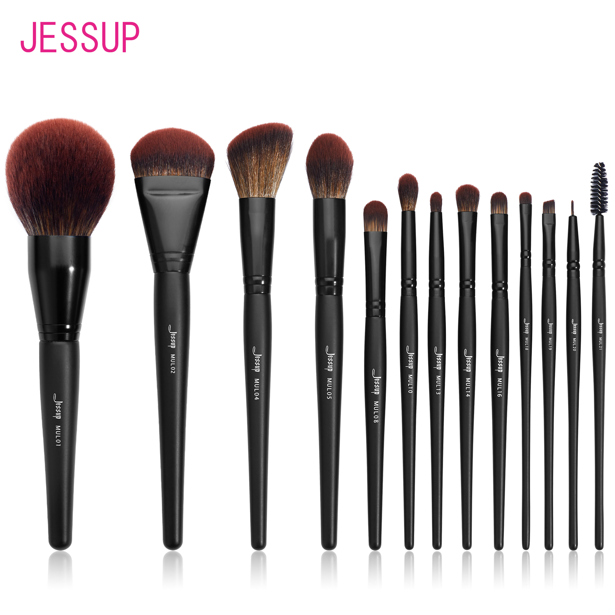 Jessup Bộ Cọ Trang Điểm 13 Cọ Trang Điểm Tổng Hợp Cao Cấp Lớn Phấn Nền Cao Cấp Che Khuyết Điểm Đường Viền Chính Xác Bút Kẻ Mắt T300