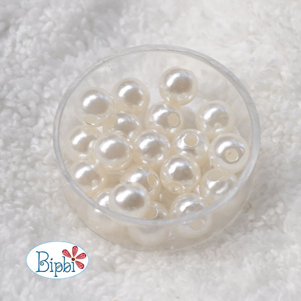 Nhựa giả ngọc trai 6mm màu trắng