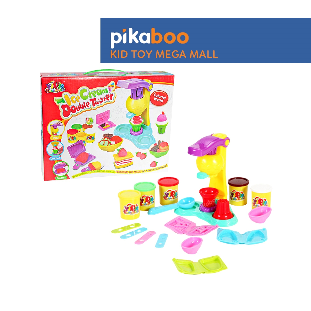 Đồ chơi đất nặn Pikaboo cho bé tạo hình đa dạng chủ đề bánh, kem, hoa quả, chất liệu an toàn , màu sắc sinh động, mẫu mã đa dạng Đồ chơi phát triển tư duy sáng tạo cho bé