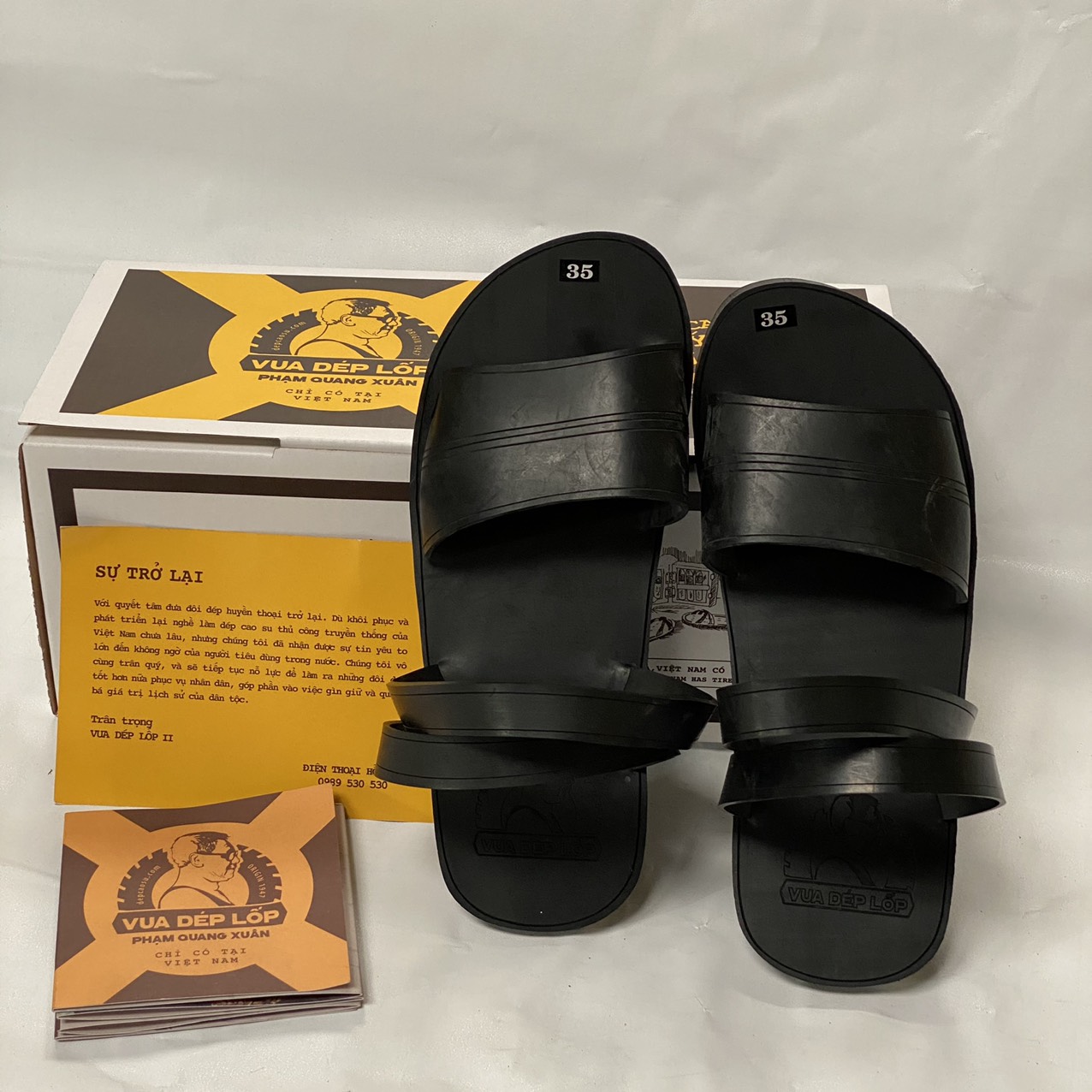 [ XẢ KHO ] ❤️ DÉP NAM ❤️ Dép cao su 3 quai ngang làm thủ công từ lốp oto của Nghệ nhân Vua Dép Lốp Phạm Quang Xuân
