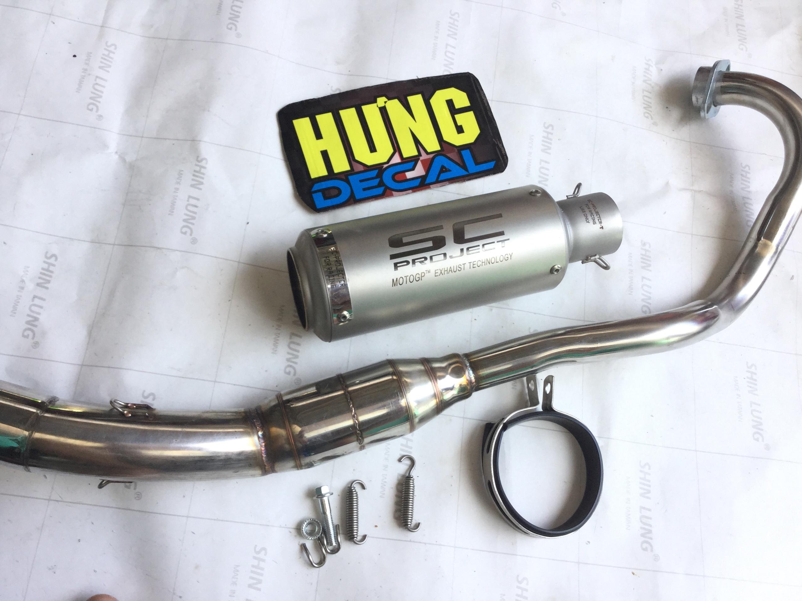 Pô Sc Tròn trắng XỊN FULL Cổ Bầu inox Exciter 150/135 + sonic + Satria + Raider + Winer , Sản Phẩm Chất Lượng, Gian Hàng Uy Tín, Giá Cả Cực Tốt, Mua Ngay.