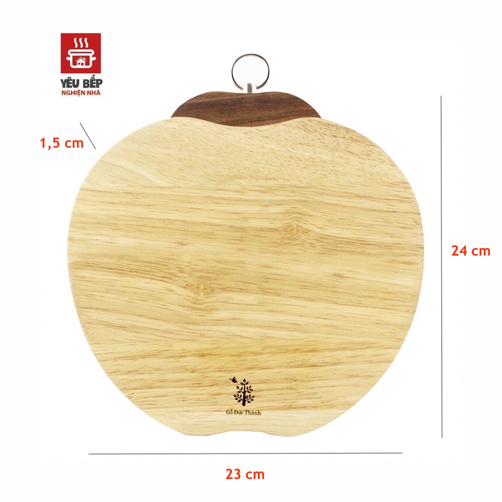 Thớt gỗ cao su tự nhiên hình quả cà chua 02831 - dụng cụ nhà bếp cao cấp - gỗ đức thành
